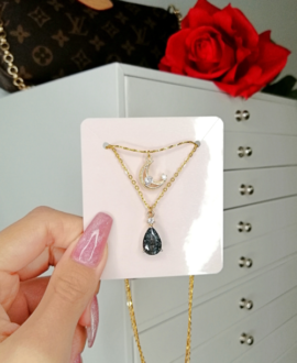 Moon Layered Necklace 18 Karats gold Plated