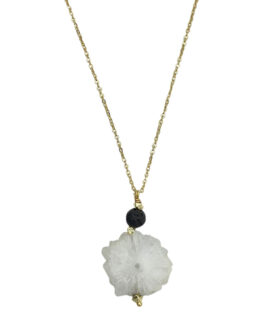 Solar Quartz Lava Necklace